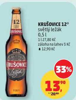 KRUŠOVICE 12 světlý ležák, 0,5 l