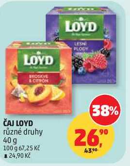 ČAJ LOYD různé druhy, 40 g