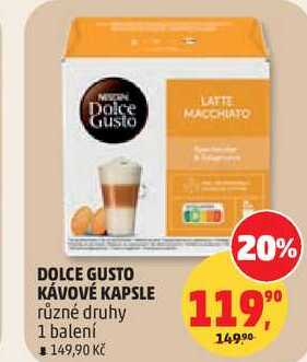DOLCE GUSTO KÁVOVÉ KAPSLE různé druhy, 1 balení 