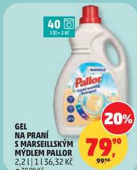 GEL NA PRANÍ S MARSEILLSKÝM MÝDLEM PALLOR, 2,2 l