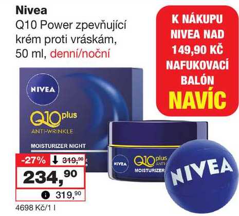 Nivea Q10 Power zpevňující krém proti vráskám, 50 ml