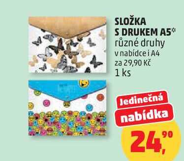 SLOŽKA S DRUKEM A5, různé druhy