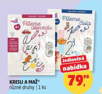 KRESLI A MAŽ různé druhy, 1 ks