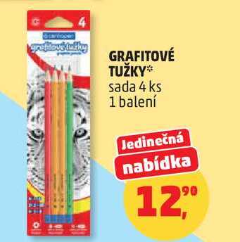 GRAFITOVÉ TUŽKY, sada 4 ks