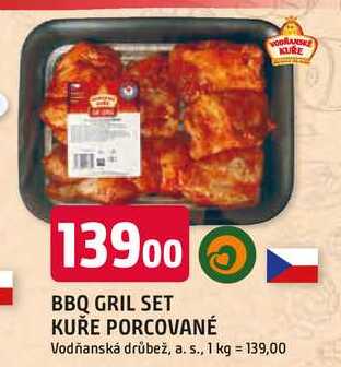 BBQ GRIL SET KUŘE PORCOVANÉ 1 kg