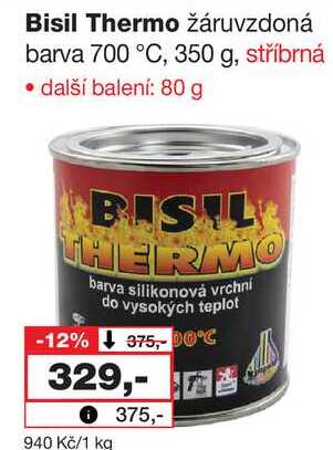 Bisil Thermo žáruvzdoná barva 700 °C, 350 g
