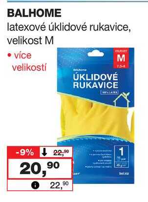 BALHOME latexové úklidové rukavice