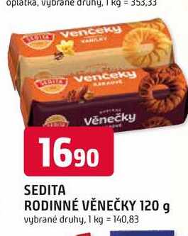 SEDITA RODINNÉ VĚNEČKY 120 g
