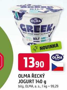 OLMA ŘECKÝ JOGURT 140 g 