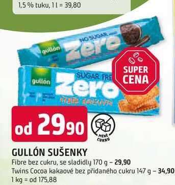 GULLÓN SUŠENKY bez cukru, se sladidly 170 g