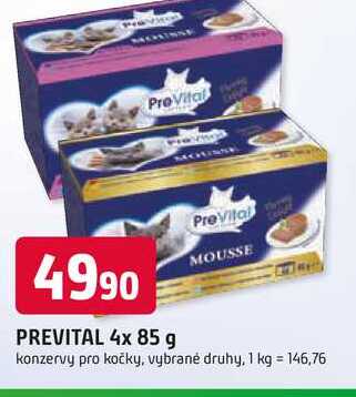 PREVITAL 4x 85 g konzervy pro kočky
