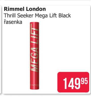 Rimmel London Thrill Seeker Mega Lift Black řasenka