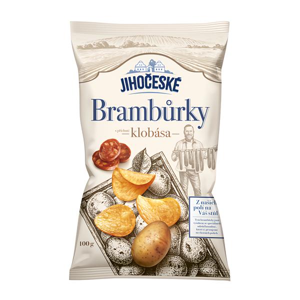 Jihočeské Brambůrky s příchutí klobása
