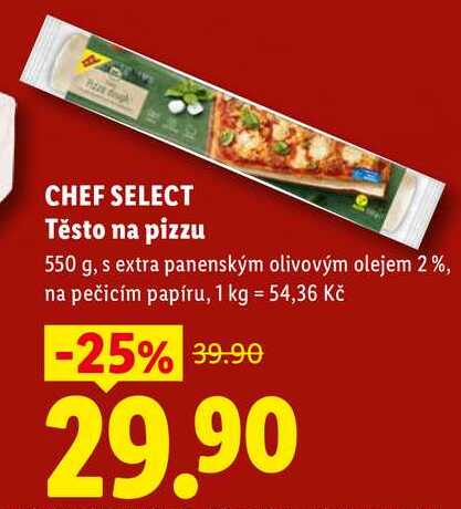 CHEF SELECT Těsto na pizzu, 550 g