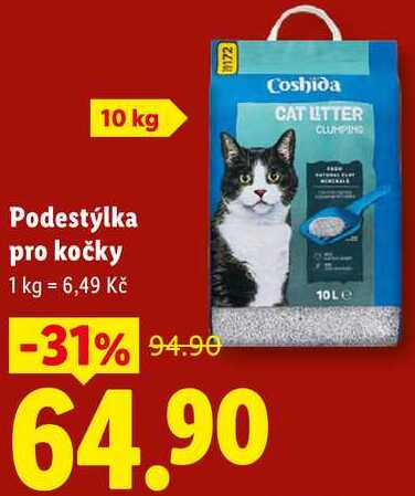 Podestýlka pro kočky, 10 kg