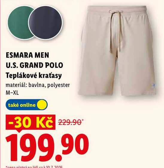 CO ESMARA MEN U.S. GRAND POLO Teplákové kraťasy