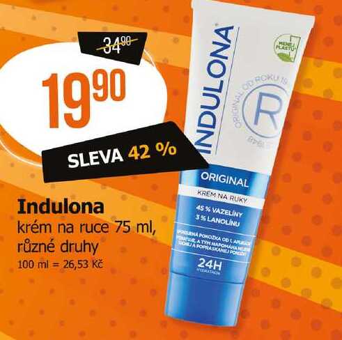 Indulona krém 75ml, vybrané druhy