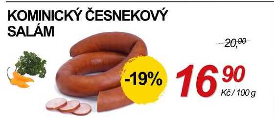 KOMINICKÝ ČESNEKOVÝ SALÁM, 100 g