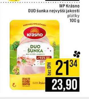 MP Krásno DUO šunka nejvyšší jakosti plátky 100 g