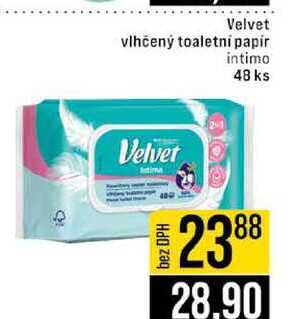 Velvet vlhčený toaletni papir intimo 48 ks