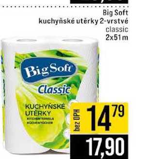 Big Soft kuchyňské utěrky 2-vrstvé classic 2x51m