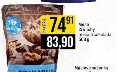 Müsli Crunchy mléčná čokoláda 500 g
