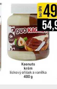 Kaonuts krém liskový oříšek a vanilka 400 g 