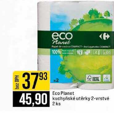 Eco Planet kuchyňské utěrky 2-vrstvé 2 ks