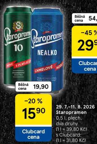 Staropramen, 0,5 l, plech 