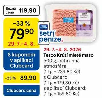Tesco Krůtí mleté maso, 500 g 