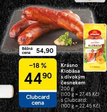 Krásno Klobása s divokým česnekem, 200 g 
