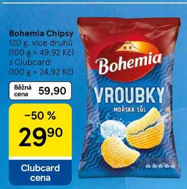 Bohemia Chipsy, 120 g, více druhů 