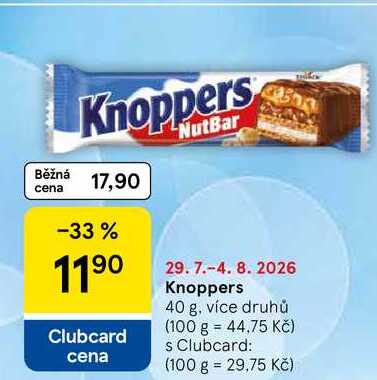 Knoppers, 40 g, více druhů