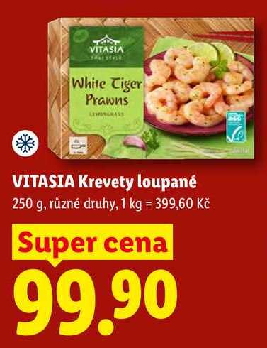VITASIA Krevety loupané, 250 g