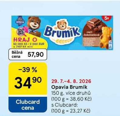 Opavia Brumik, 150 g, více druhů