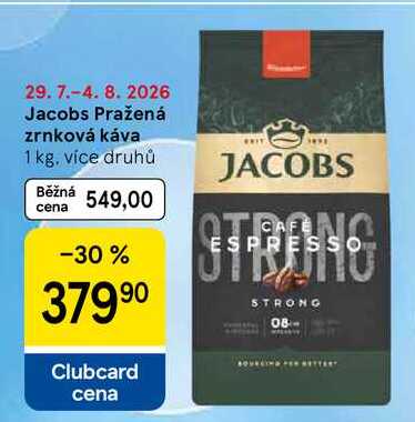Jacobs Pražená zrnková káva, 1 kg