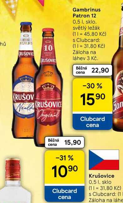 Krušovice, 0.5 l, sklo  
