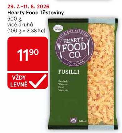 Hearty Food Těstoviny, 500 g 