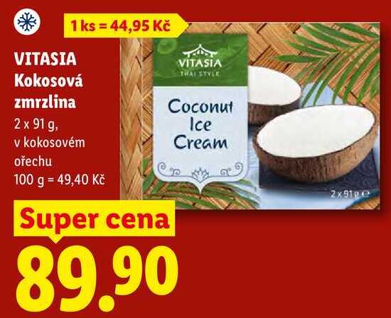 VITASIA Kokosová zmrzlina, 2x 91 g