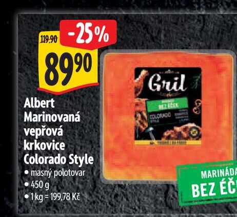   Albert Marinovaná vepřová krkovice Colorado Style  450 g
