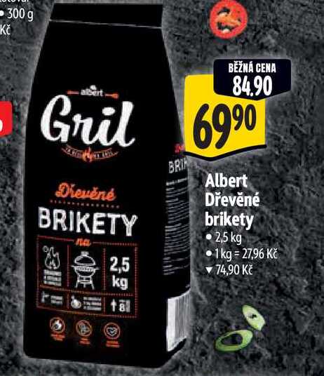Albert Dřevěné brikety 2,5 kg