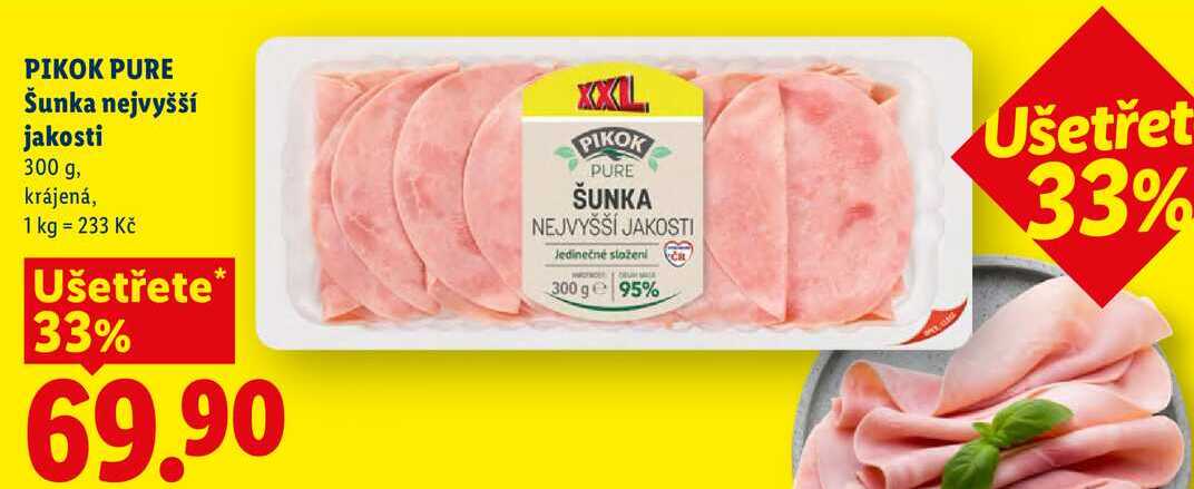 PIKOK PURE Šunka nejvyšší jakosti, 300 g