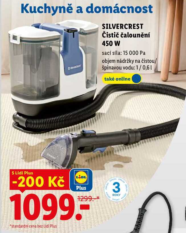 SILVERCREST Čistič čalounění 450 W