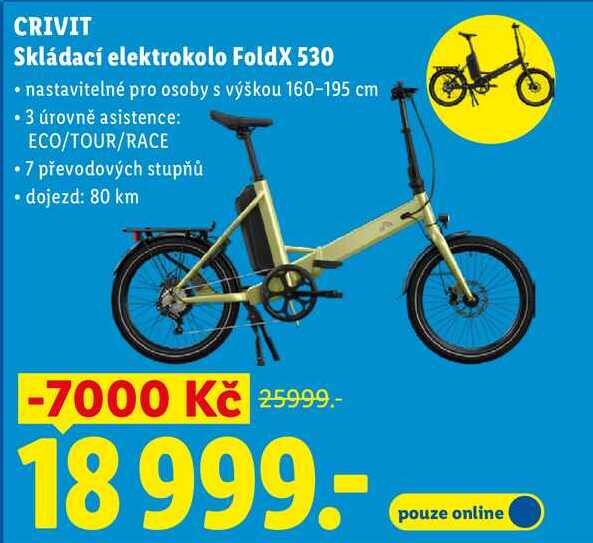CRIVIT Skládací elektrokolo FoldX 530