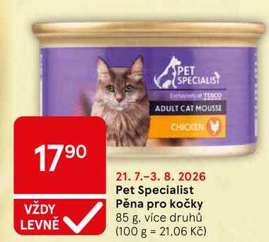 Pet Specialist Pěna pro kočky, 85 g