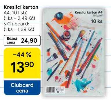 Kreslici karton, A4, 10 listů  