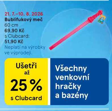 Bublifukový meč 60 cm