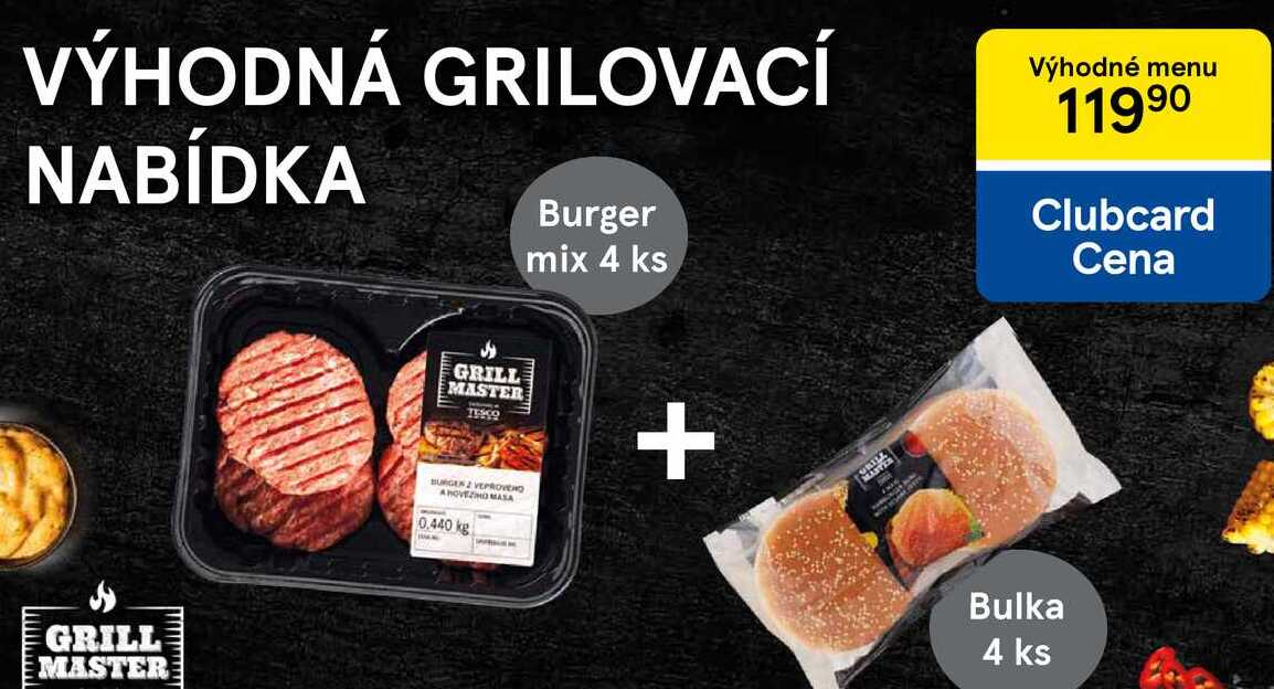 Výhodné menu burger mix 4 ks a bulka 4 ks 