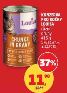 KONZERVA PRO KOČKY LOUISA různé druhy, 415g   