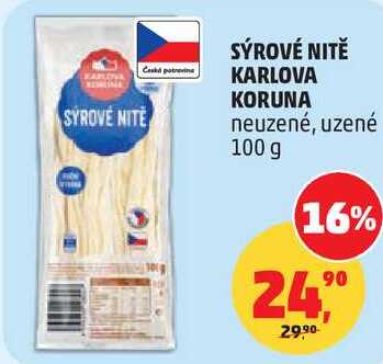 SÝROVÉ NITĚ KARLOVA KORUNA neuzené, 100 g 